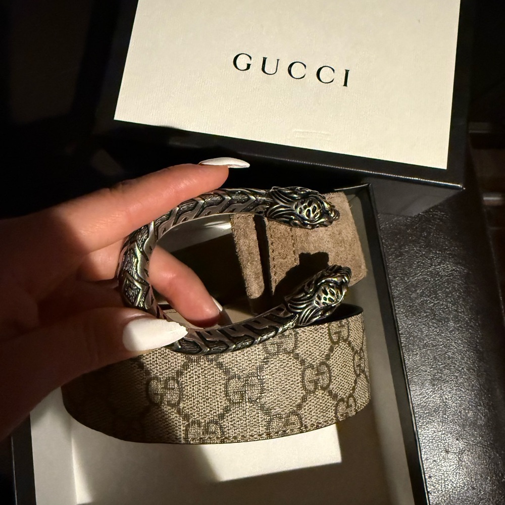 Gucci brown and Silver belt
